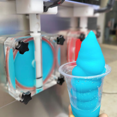 주문 2 맛 새로운 슬러시 머신 LED 빛 냉동 칵테일 마가리타 그라니타 스무시 슬러시 머신 온라인 제조