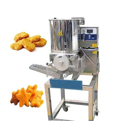 주문 자동 치킨 누게트 만드는 기계 고기 패티 형성 기계 10 pcs/min 온라인 제조