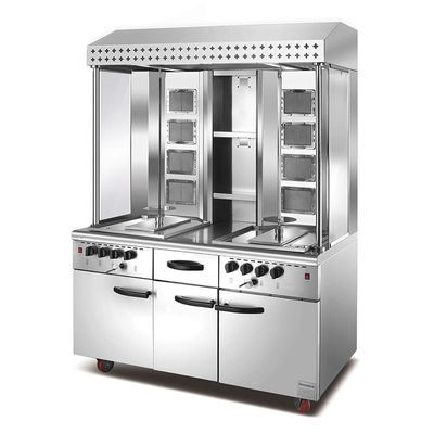 주문 전기 및 가스 수직 / 서있는 유형의 상용 샤바르마 기계 닭 BBQ 그릴을 위해 조정 온라인 제조