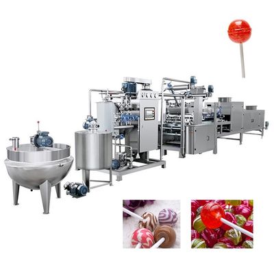 304 평면 롤리팝 제조 기계 / 과자 생산 라인 100-600kg/h